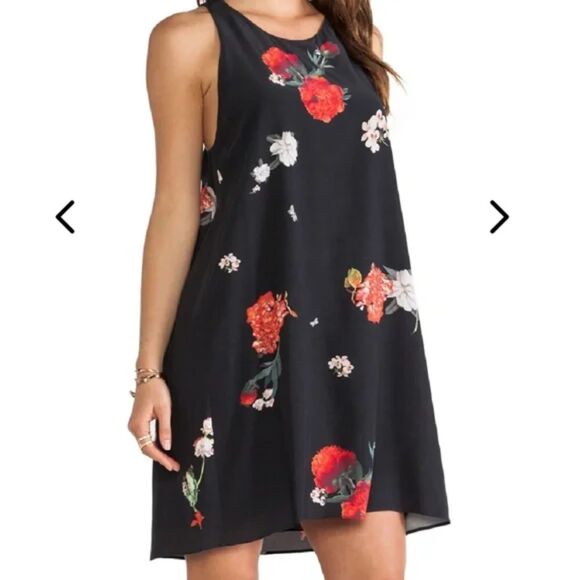 Alice + Olivia Liz Twist Back Dress in Castaway Floral Size Small - Picture 1 of 8